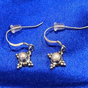 Sterling Silver Cultured Pearl Earrings
